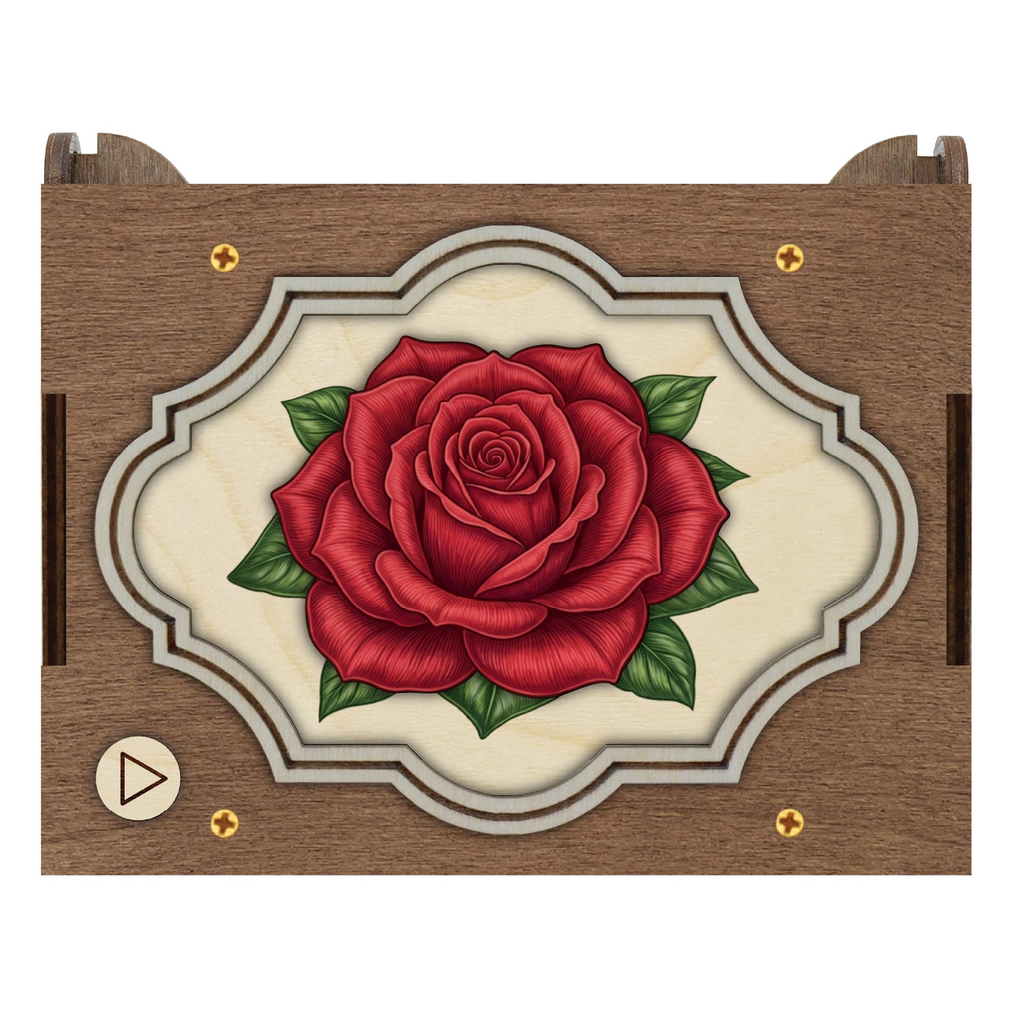 Colorful Rose Music Box