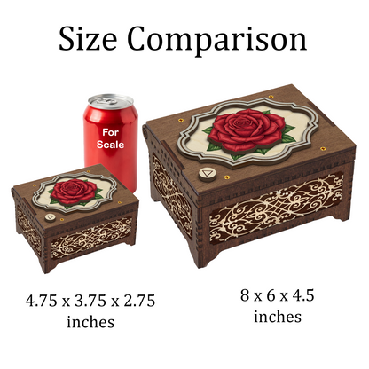 Colorful Rose Music Box