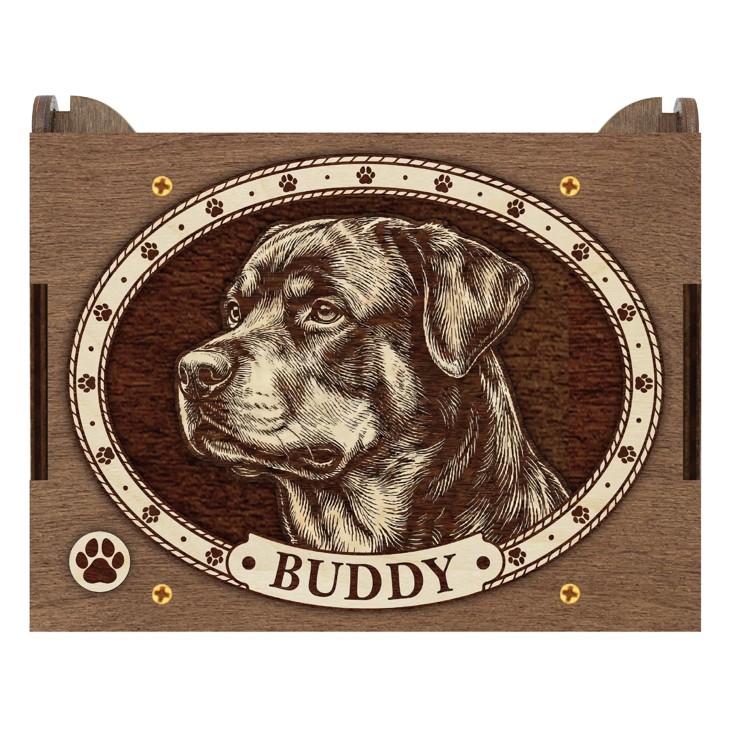 Rottweiler Dog Custom Memorial Music Box, Urn