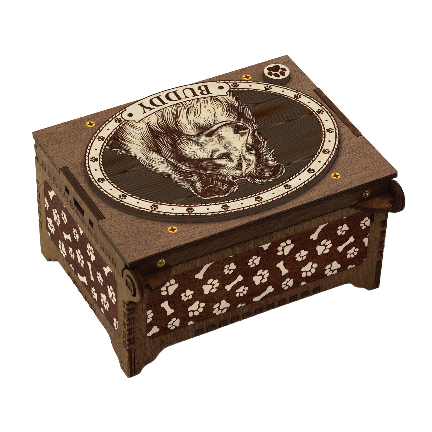 Rough Collie Dog Custom Memorial Music Box, Urn