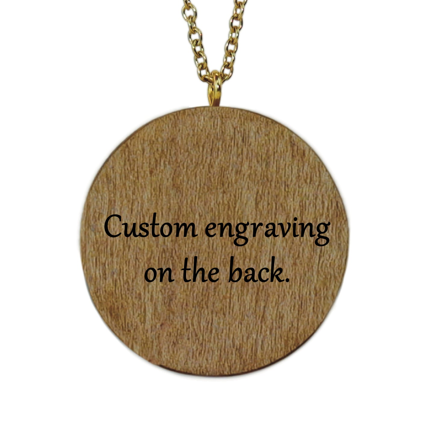 Horse Carved Wood Pendant Necklace