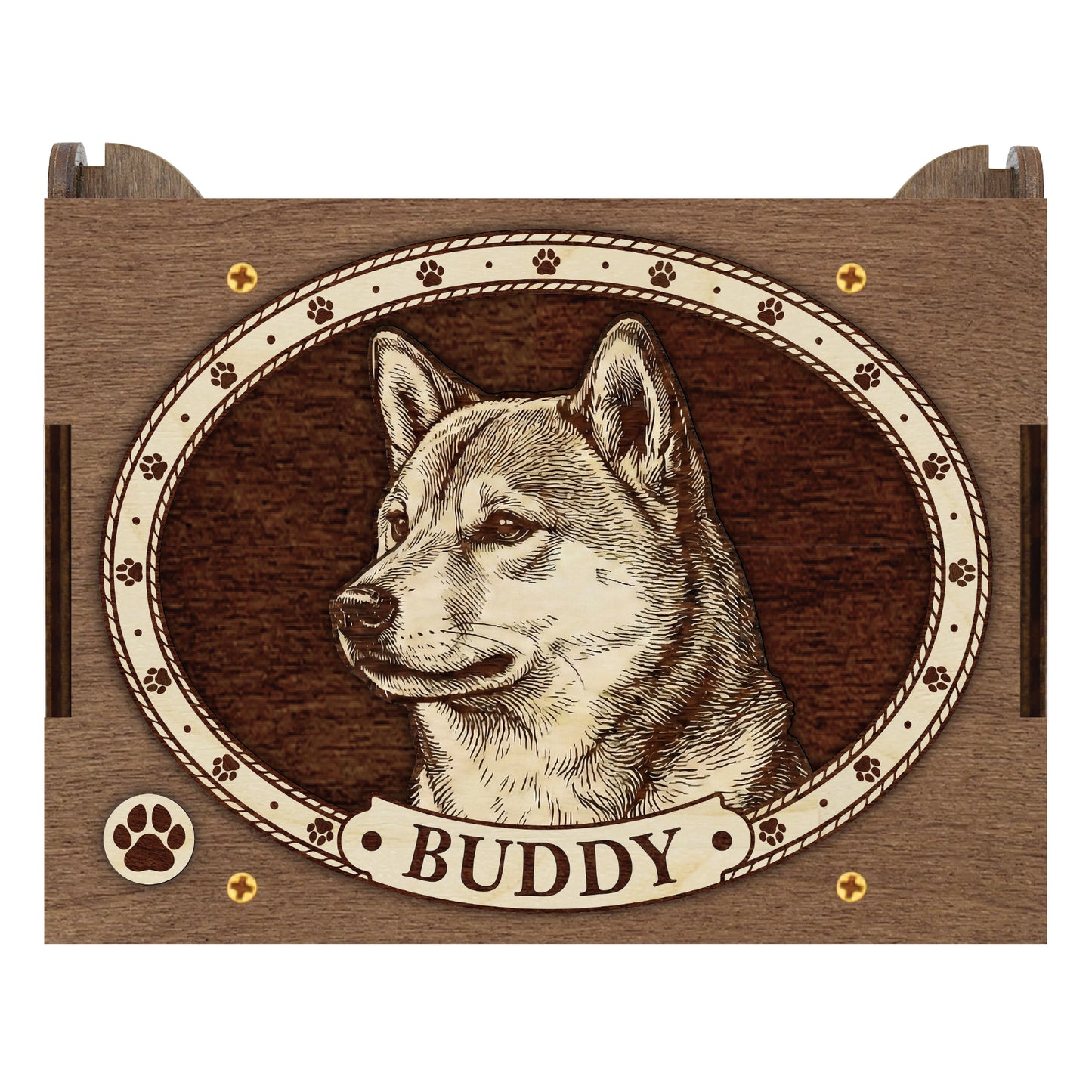 Shiba Inu Dog Custom Memorial Music Box, Urn
