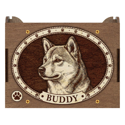 Shiba Inu Dog Custom Memorial Music Box, Urn