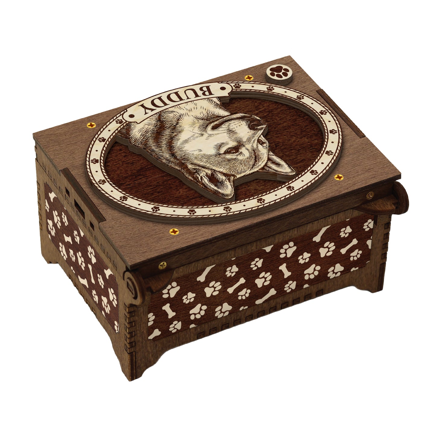 Shiba Inu Dog Custom Memorial Music Box, Urn