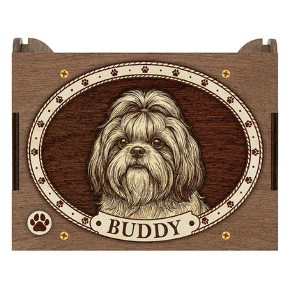 Shih Tzu Dog Custom Memorial Music Box, Urn