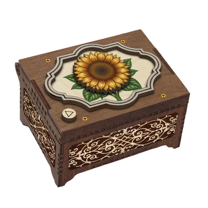 Colorful Sunflower Music Box