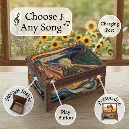 The Scream Painting MP3 Music Box