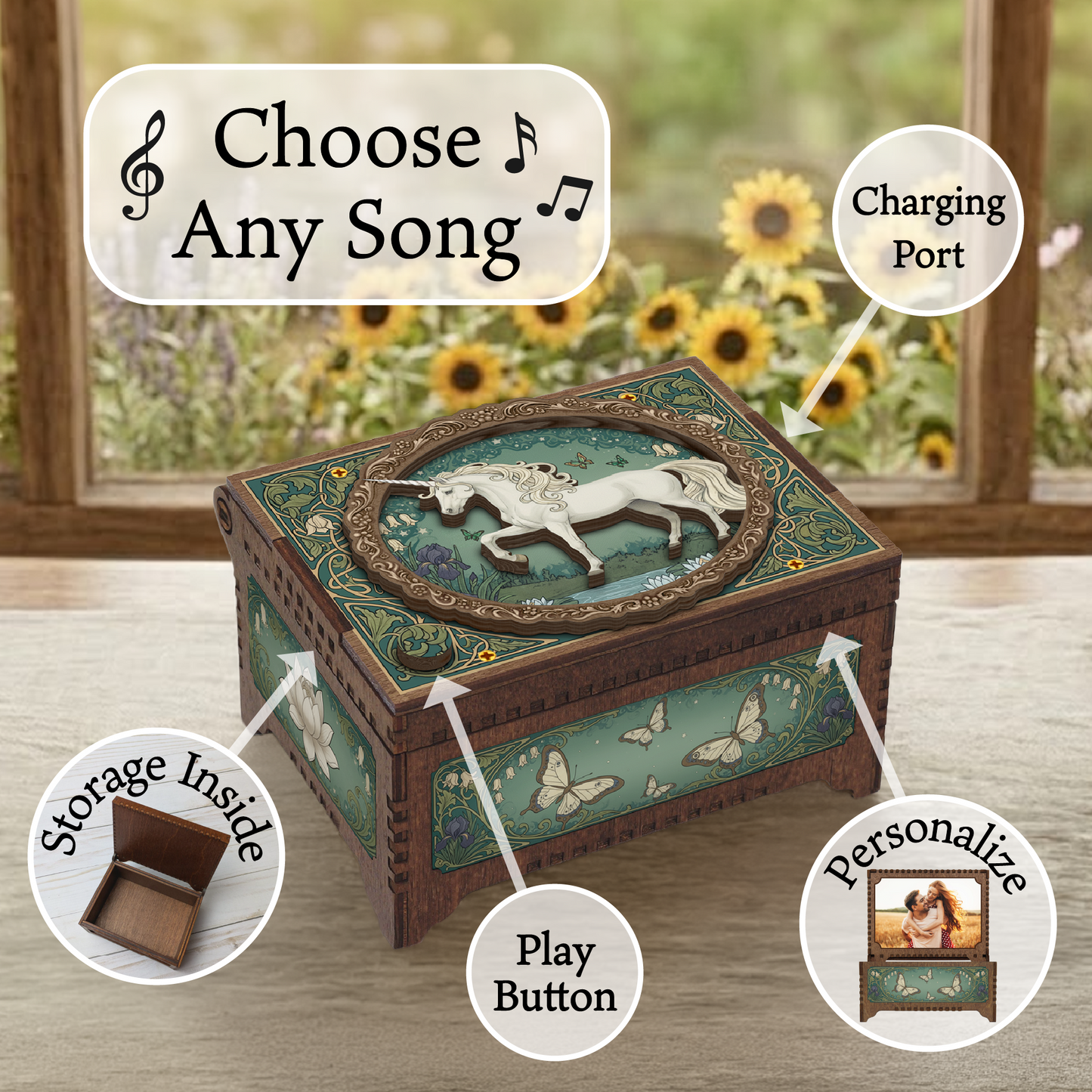 Unicorn MP3 Music Box