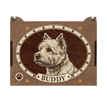 West Highland White Terrier Dog Custom Memorial Music Box, Urn