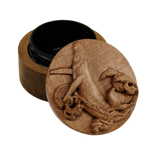 Whale & Dolphins Carved Box