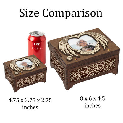 Angel Wings Wood  MP3 Music Box