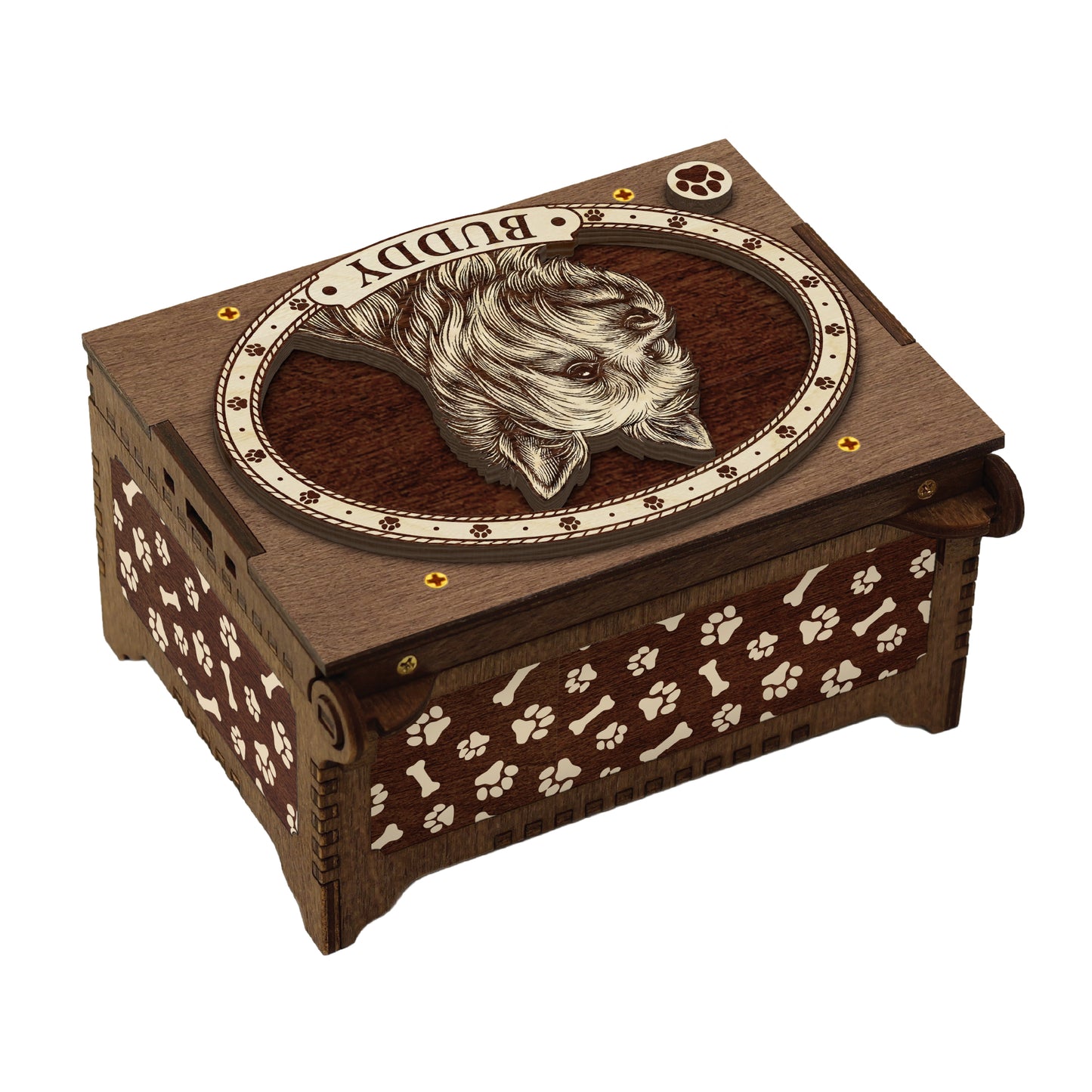 Yorkshire Terrier Dog Custom Memorial Music Box, Urn