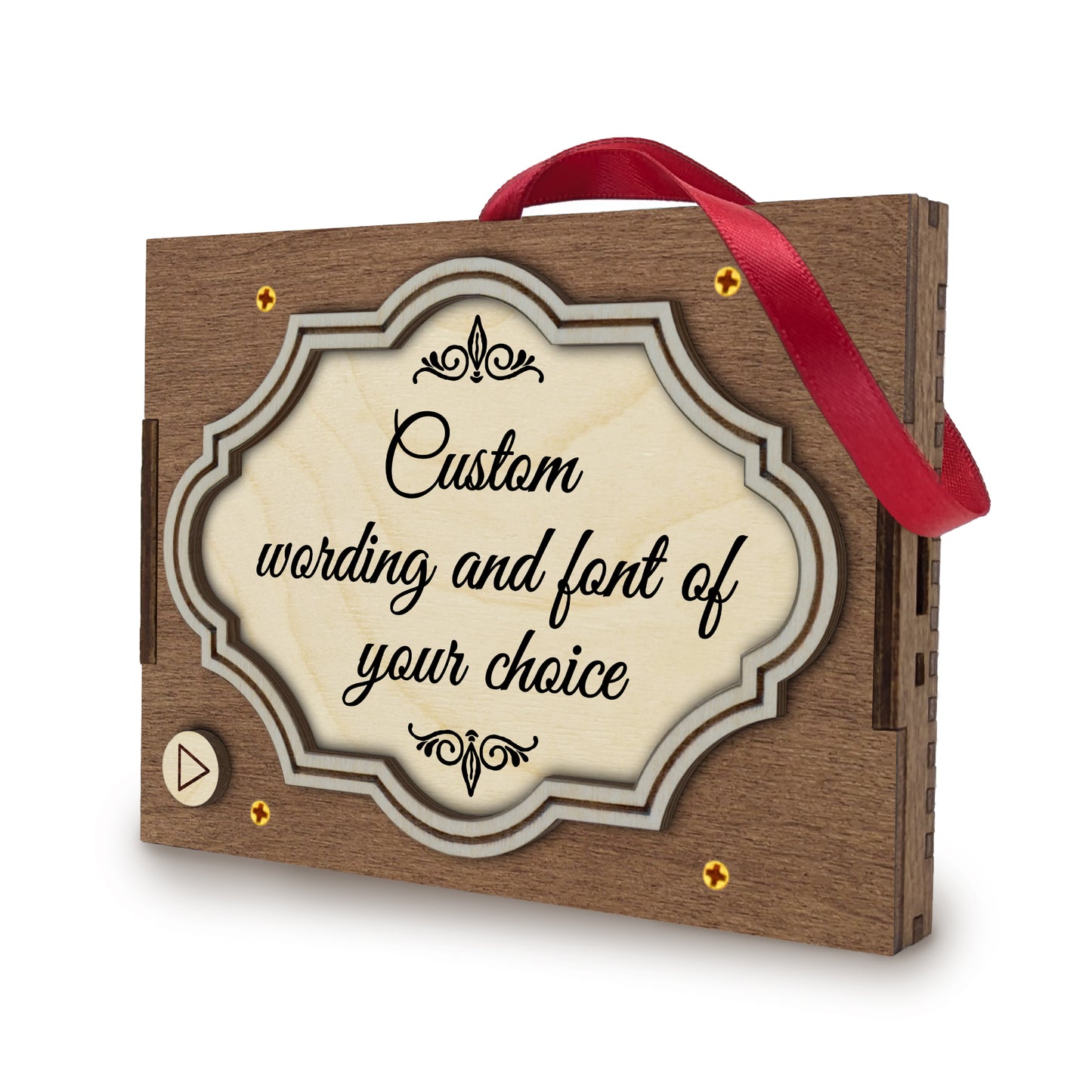 Custom Photo & Text MP3 Musical Ornament