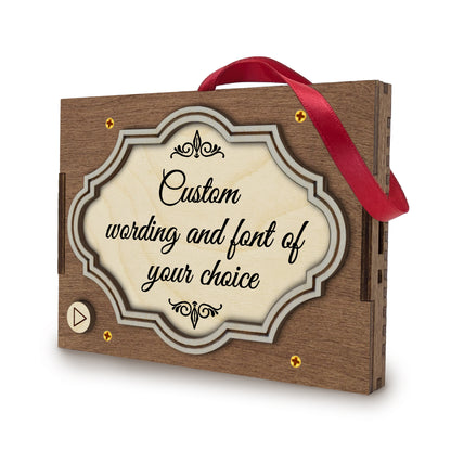 Custom Photo & Text MP3 Musical Ornament
