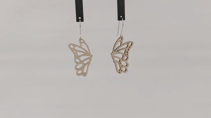 Natural Butterfly Wood Earrings