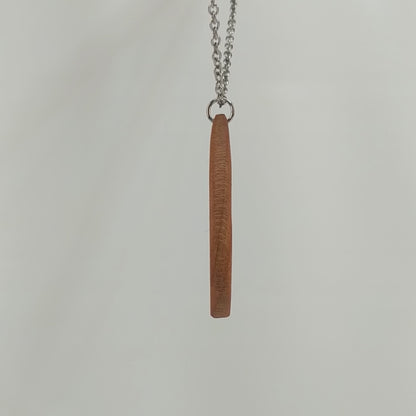 Herringbone Wood Pendant