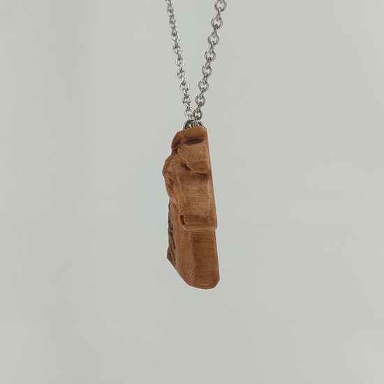 Seahorse Carved Wood Pendant Necklace – Davidson Workshop