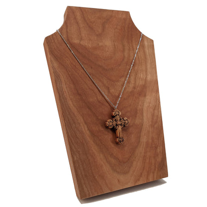 Cross Ornately Carved Pendant