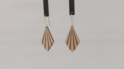 Art Deco Wood Earrings