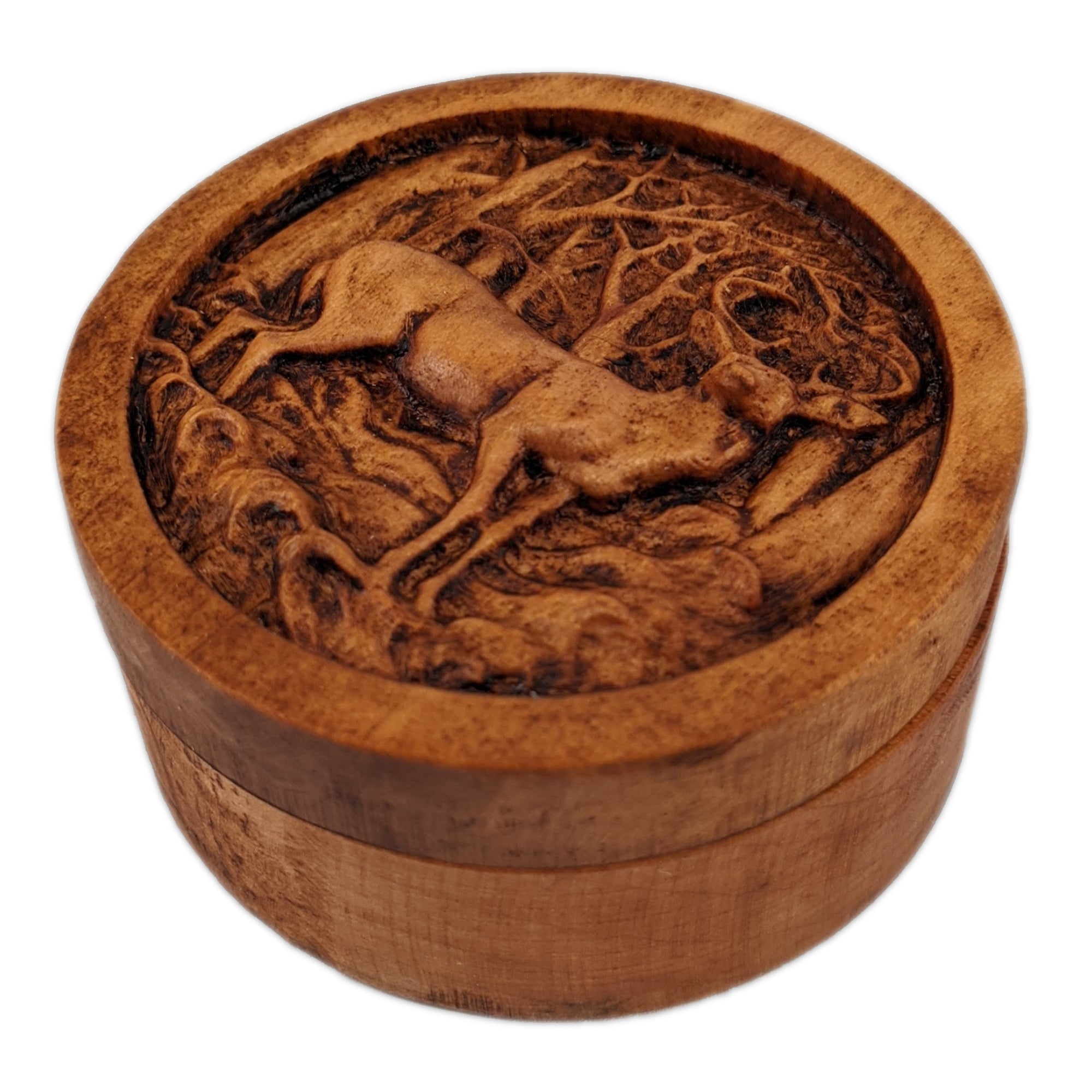 Beautiful wood crate with sale deer Design