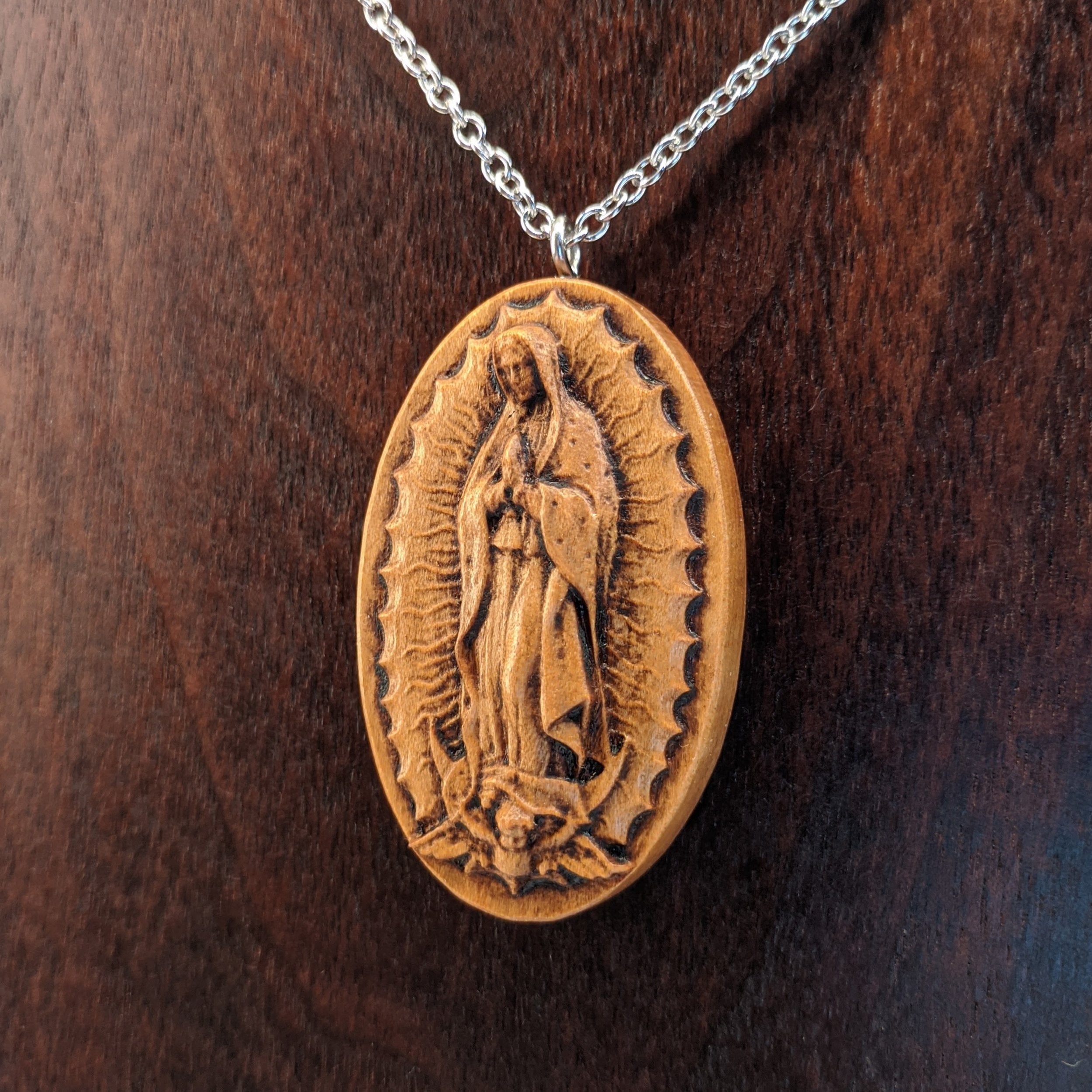 Men's Virgin Mary Pendant 14k Gold Plated Solid 925 Sterling Silver Necklace  | eBay